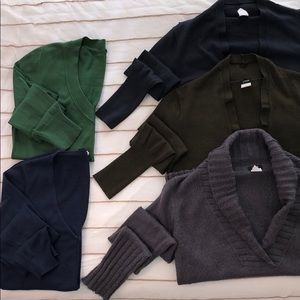 LOT of FIVE J.Crew V Neck Sweaters